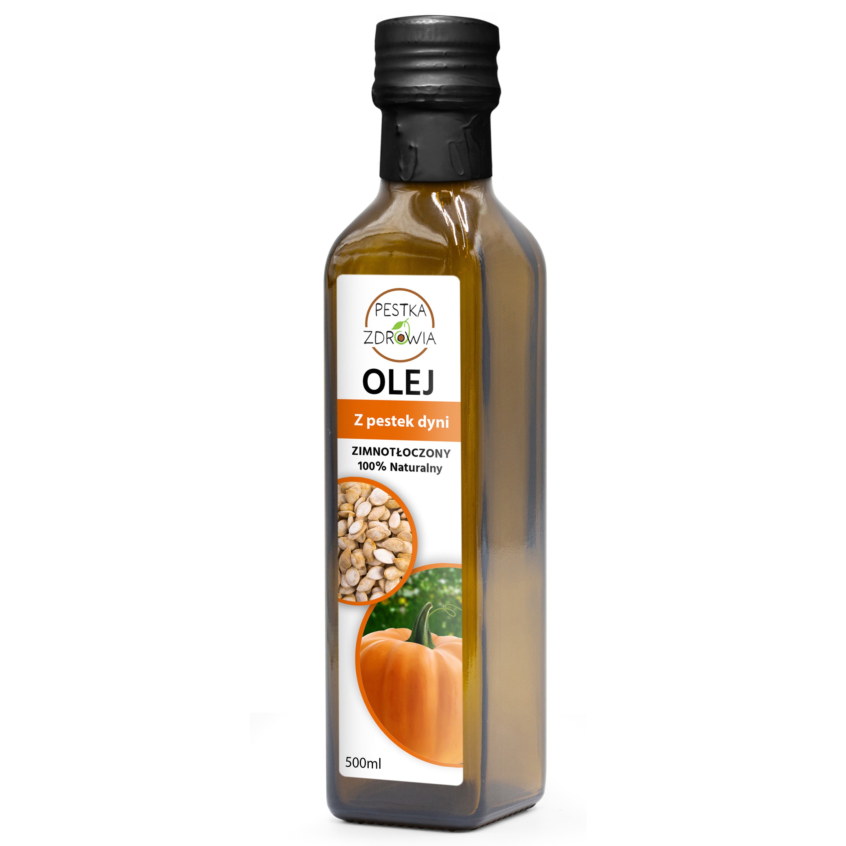Olej z pestek dyni -  tłoczony na zimno, nierafinowany, 100% naturalny